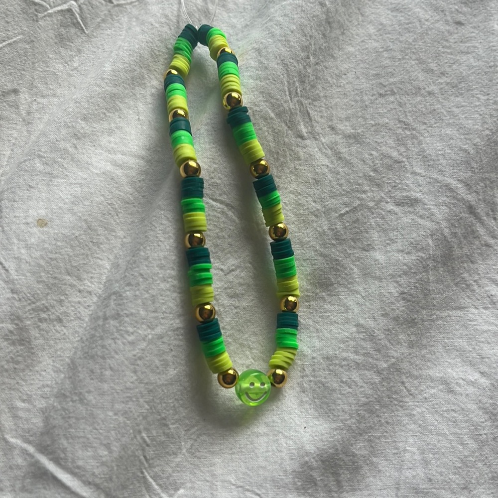 All Smiles Here Phone Charm in Green